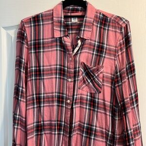 Gap Pink Plaid Button Down